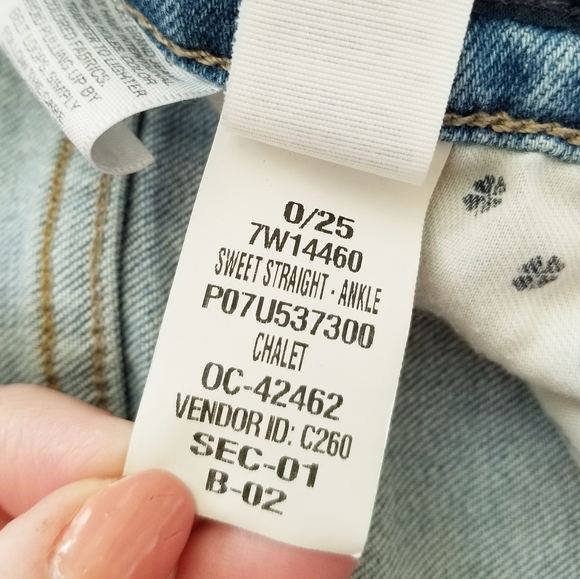 Lucky Brand Women's Straight Leg Denim Jean's Zip-up Candiani Fabric Ankle sz 25 - Picture 9 of 16